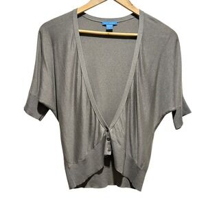 White + Warren Cardigan Sweater Womens S Silk Cotton Dolman Lightweight Knit